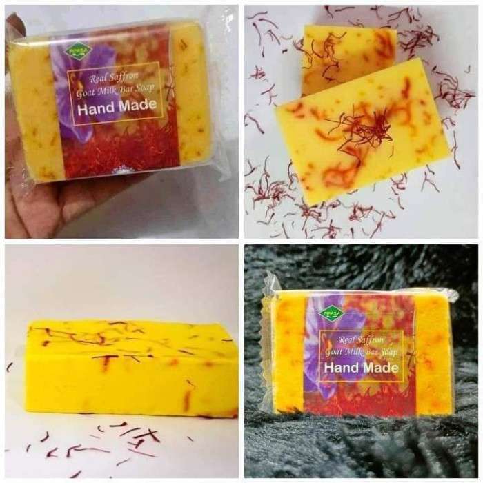 Hand Made Real Saffron Goat Milk Bar Soap - Image 4