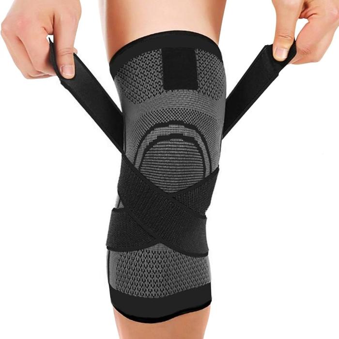 Knee Compression Sleeve With Patella Stabilizer Straps - Image 3