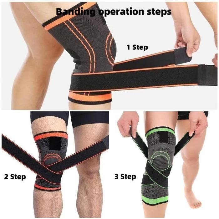 Knee Compression Sleeve With Patella Stabilizer Straps - Image 2